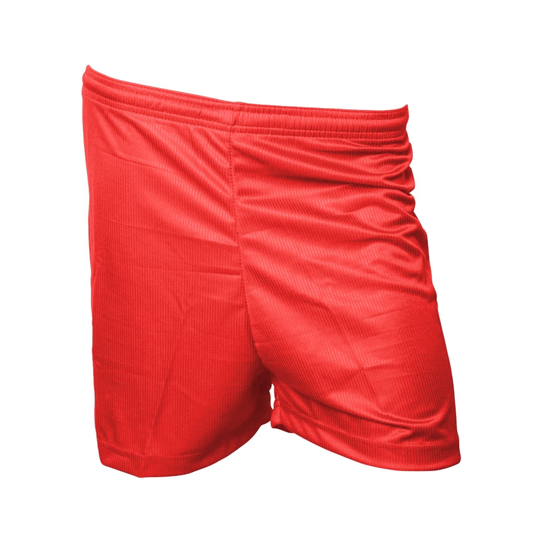 PRECISION Unisex Adult MicroStripe Football Shorts (Red)