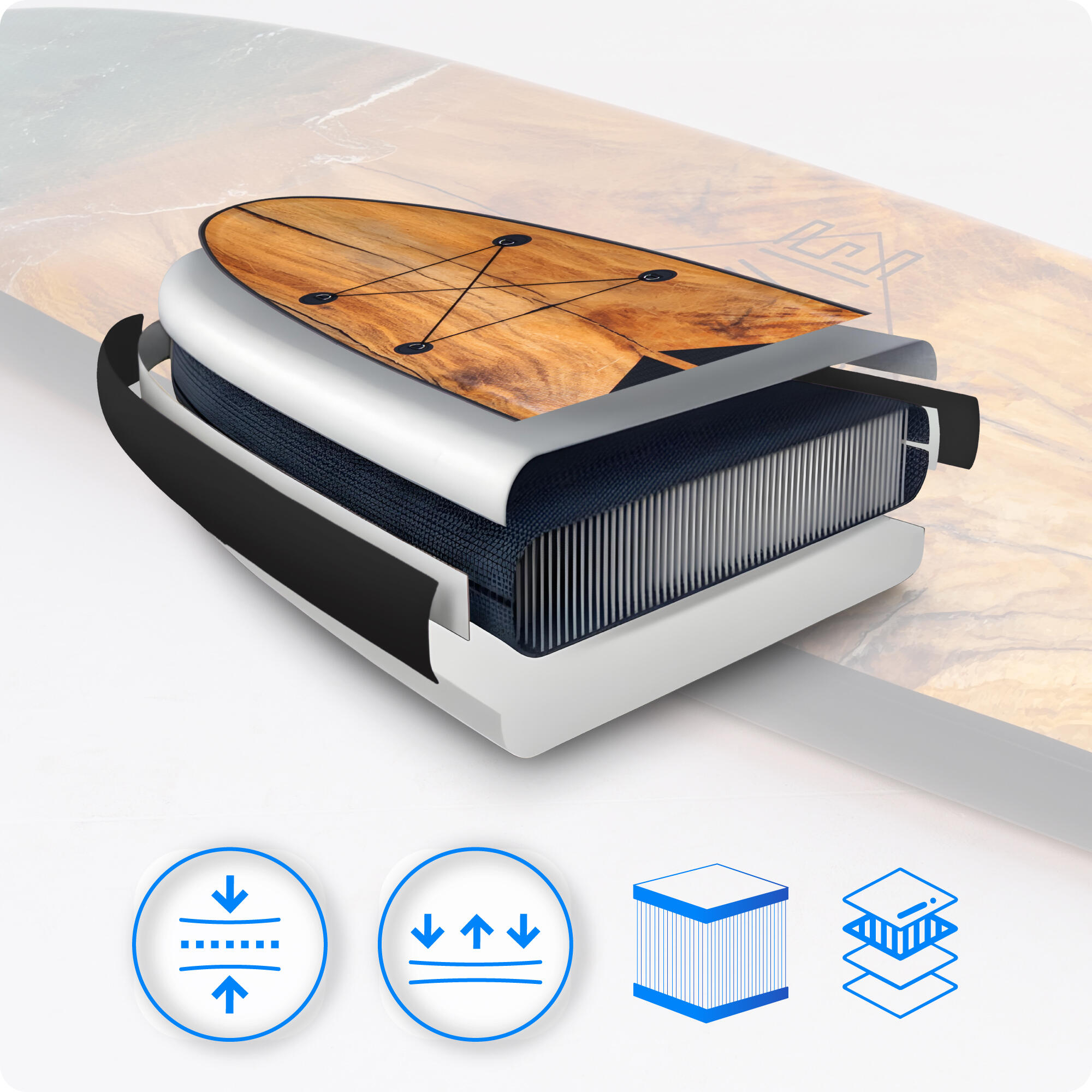 Paddleboard Design Holz 320cm 3/7