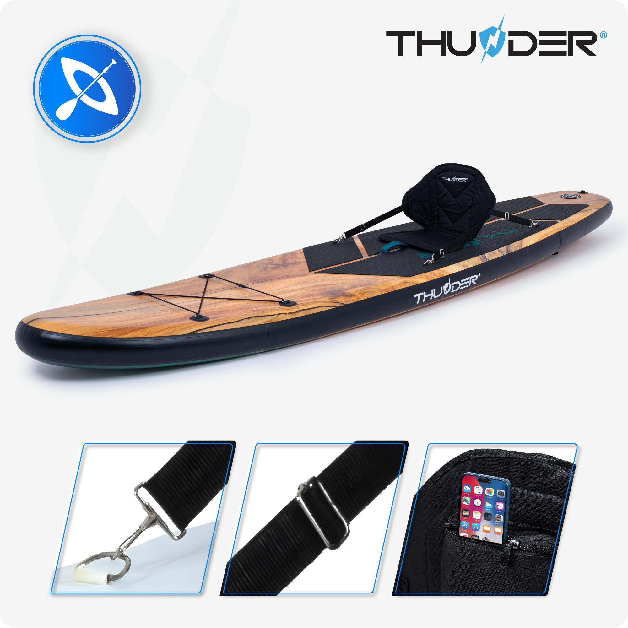 Paddleboard Design Holz 320cm 4/7