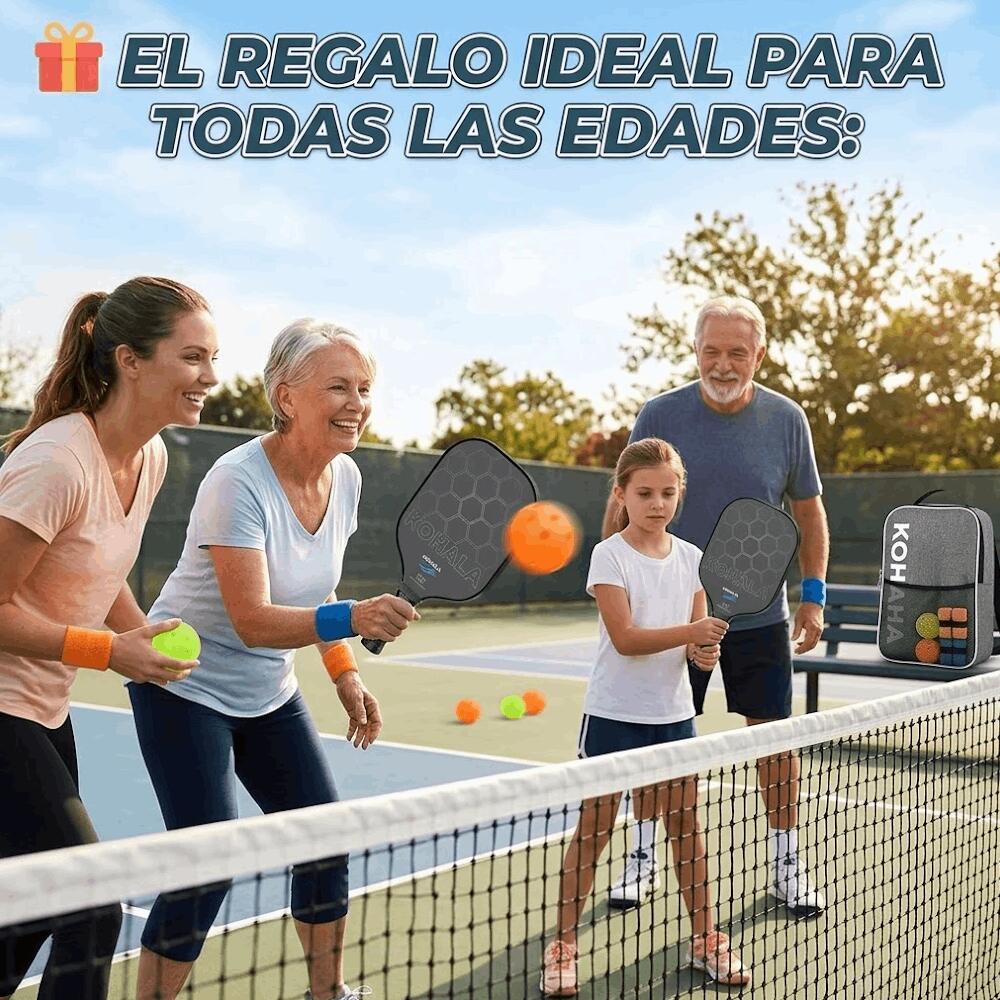 Set 2 Racchette Pickleball Kohala Fibra di Vetro 6/6