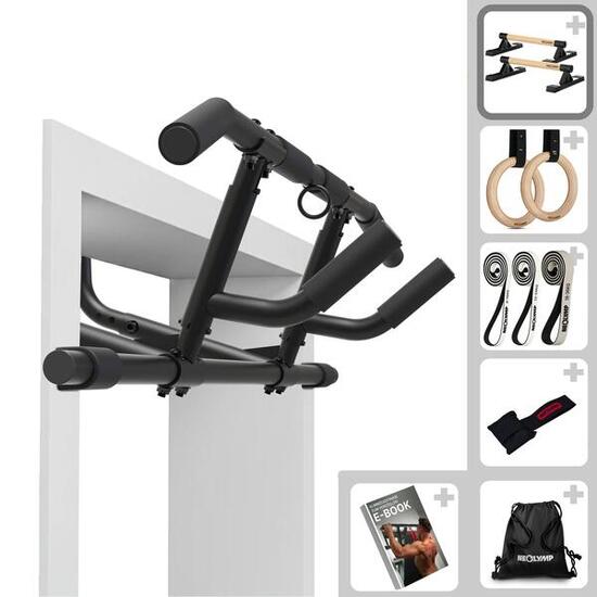 Set Calisthenics Plus: Sbarra Anelli Impugnature & Bande di Resistenza