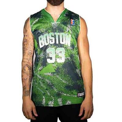 Canotta Basket Uomo Boston Verde/Nero/Bianco Sport Zone
