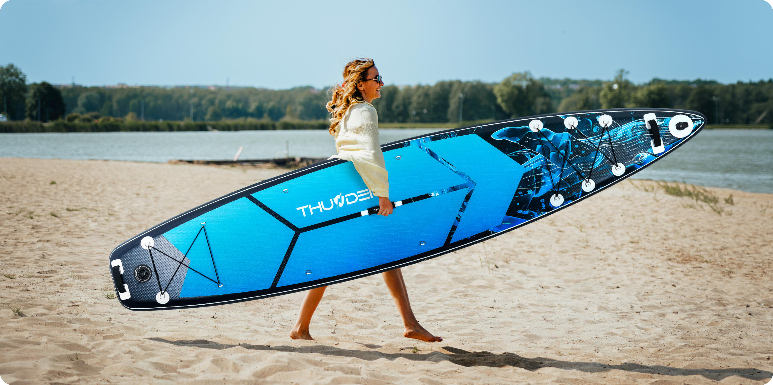 Deska SUP pompowana akcesoria THUNDER BLUET 365cm 3/8