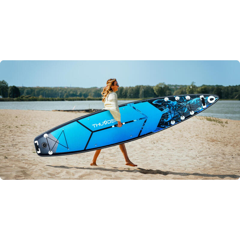 Placă SUP 365 cm THUNDER profesională, stabilă, caiac, set complet