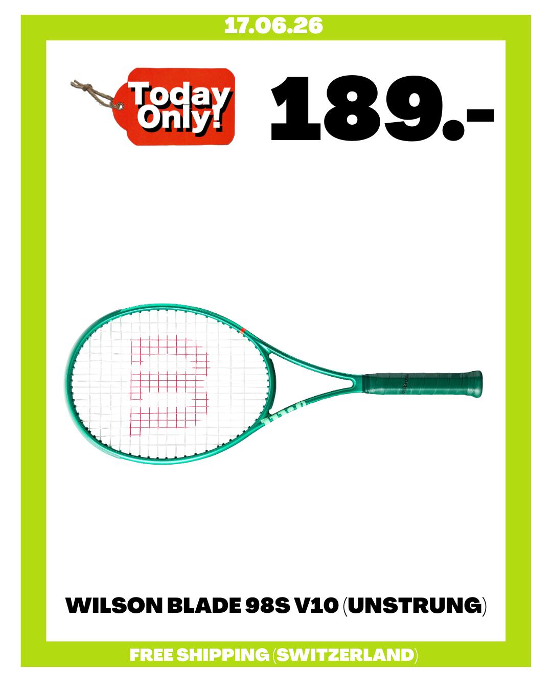 Raquette de tennis Wilson Blade 98S V10 1/6