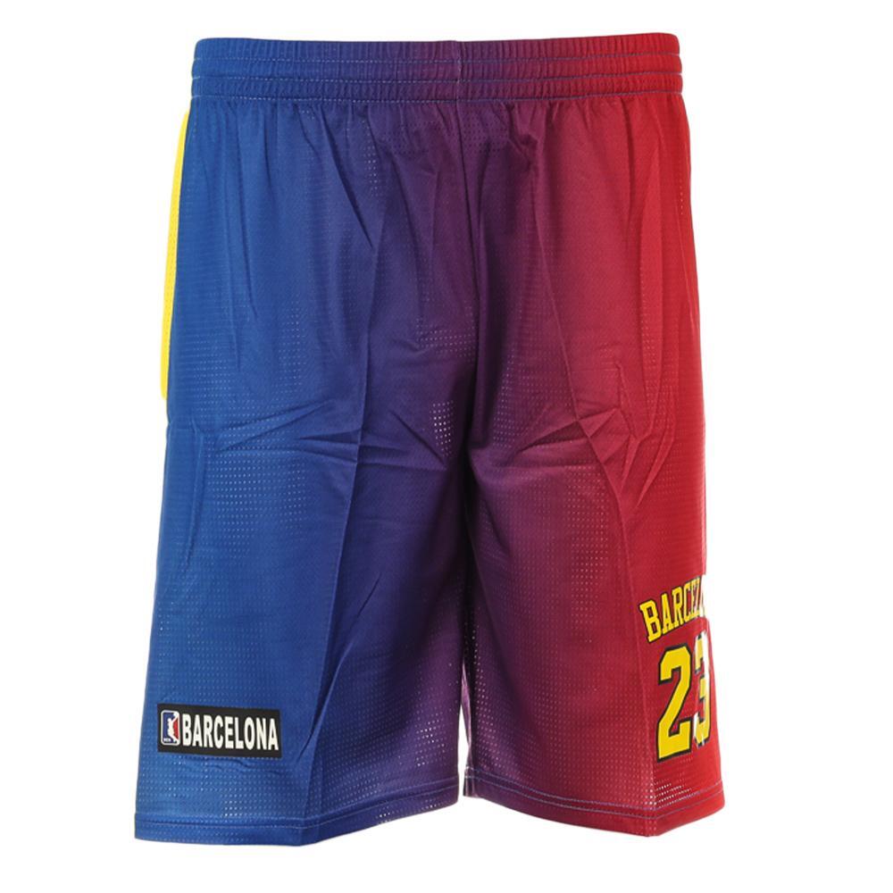 Barcelona Basketball Shorts Herren Blau/Rot Sport Zone 2023/2024 1/3