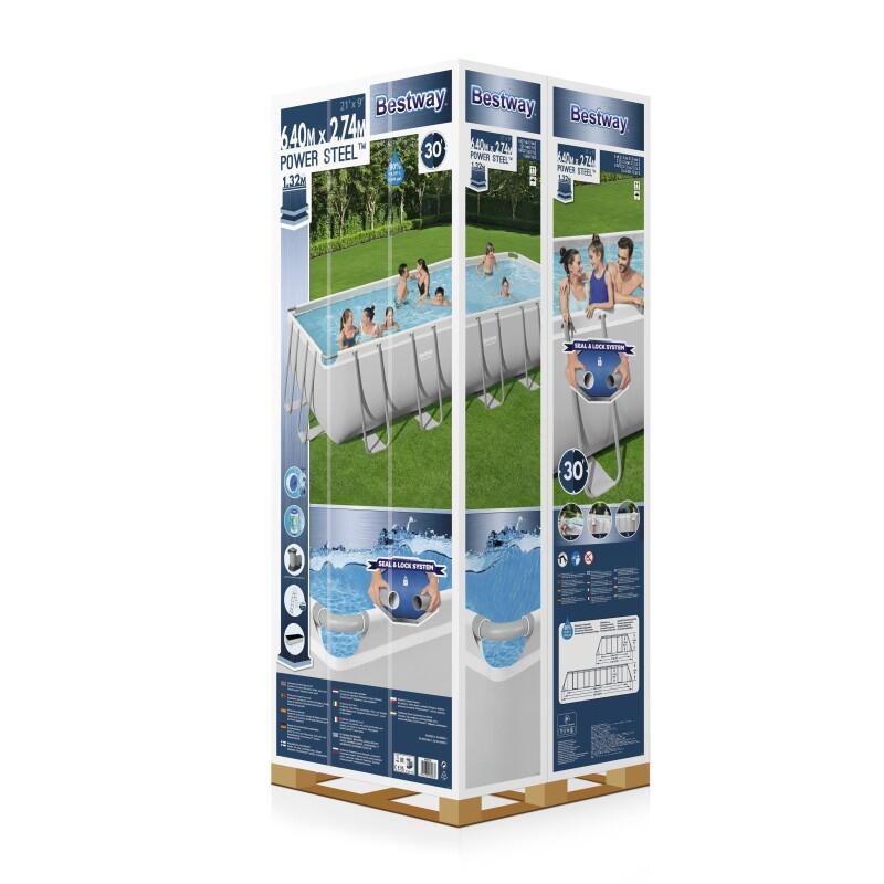 Piscine nuoto Bestway Power Steel, Grigia 7/7