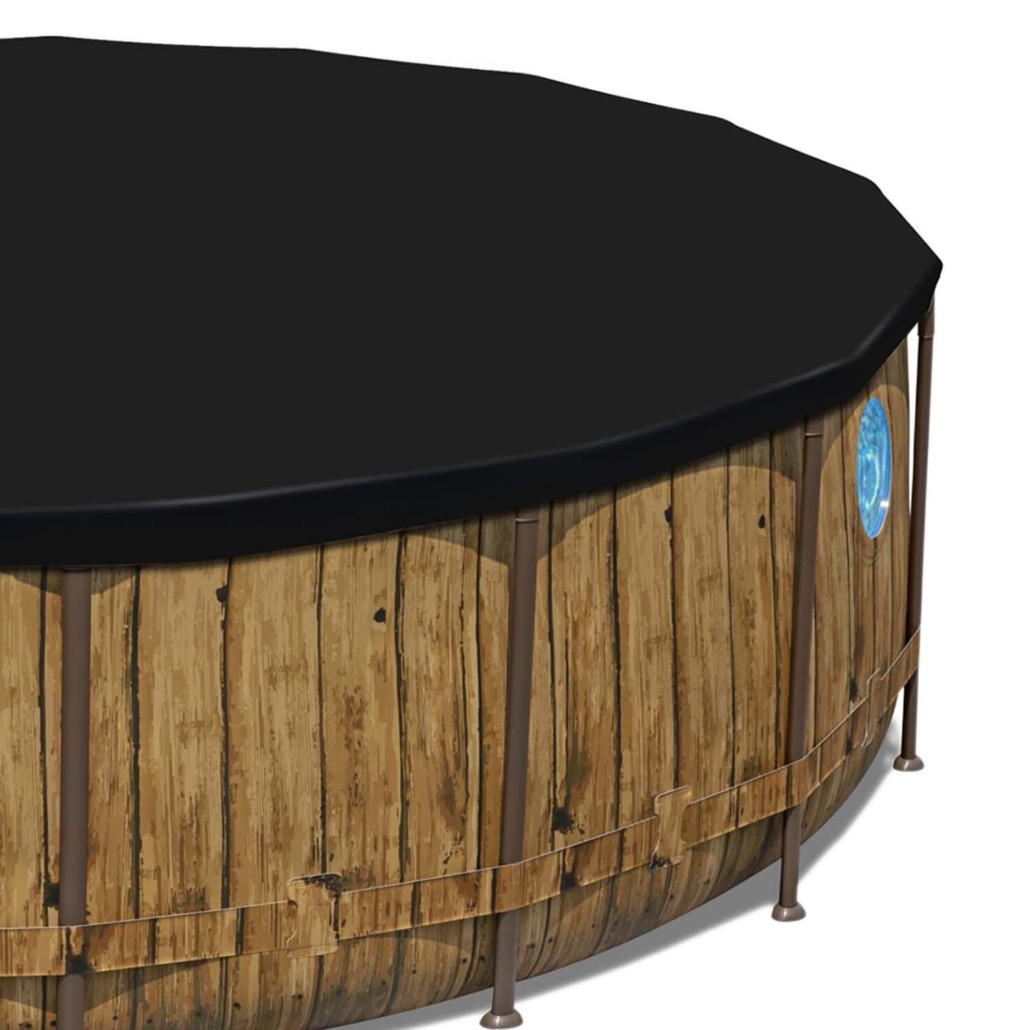 Piscina Desmontável Bestway Power Steel Ø549x122 cm Filtro, Cobertura e Escada 2/7