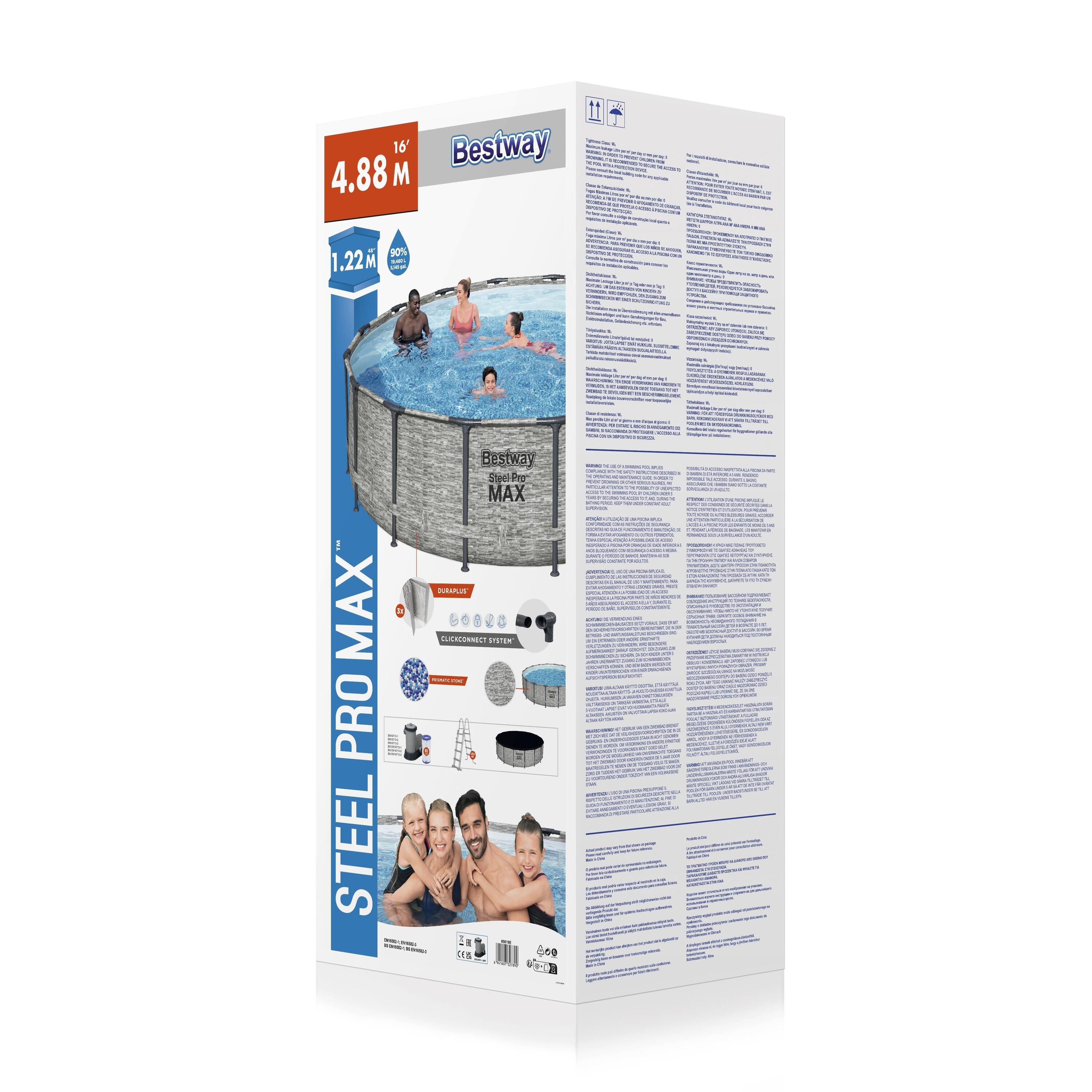 Set piscina da 488x122 cm effetto pietra 6/6