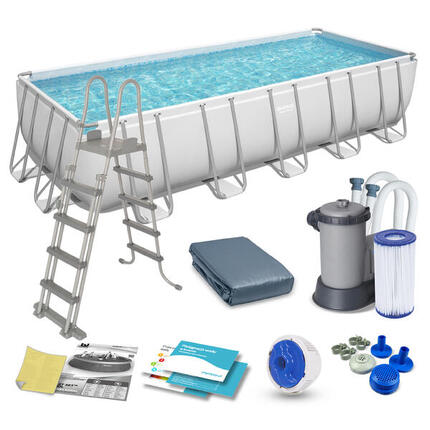 Bestway Piscine hors sol Power Steel Gris clair 640x274x132 cm