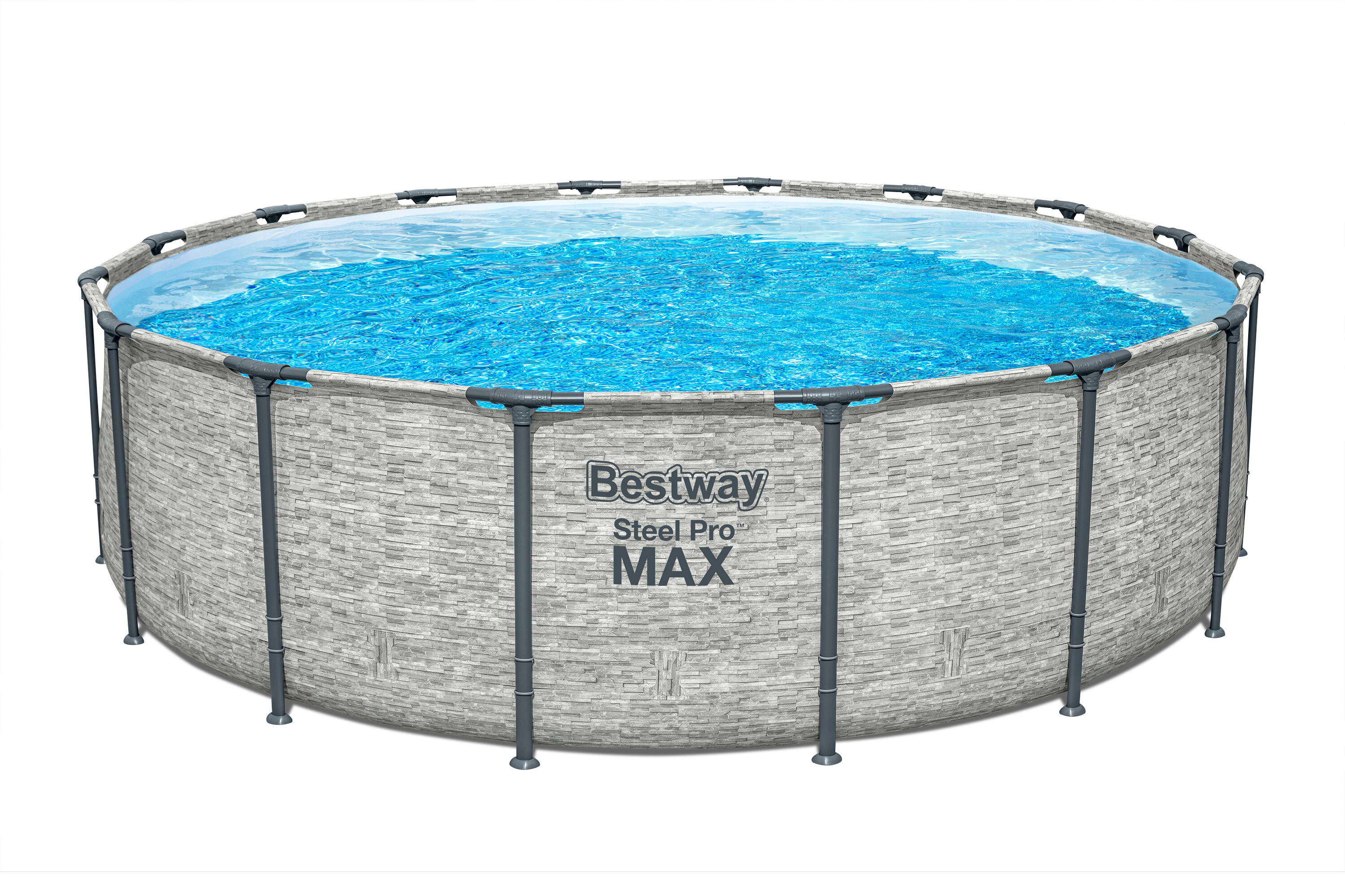 Set piscina da 488x122 cm effetto pietra 5/6