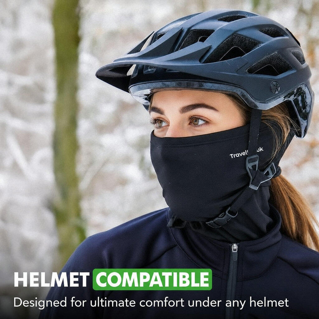 Doublure de casque cagoule noire pour moto/scooter 7/7