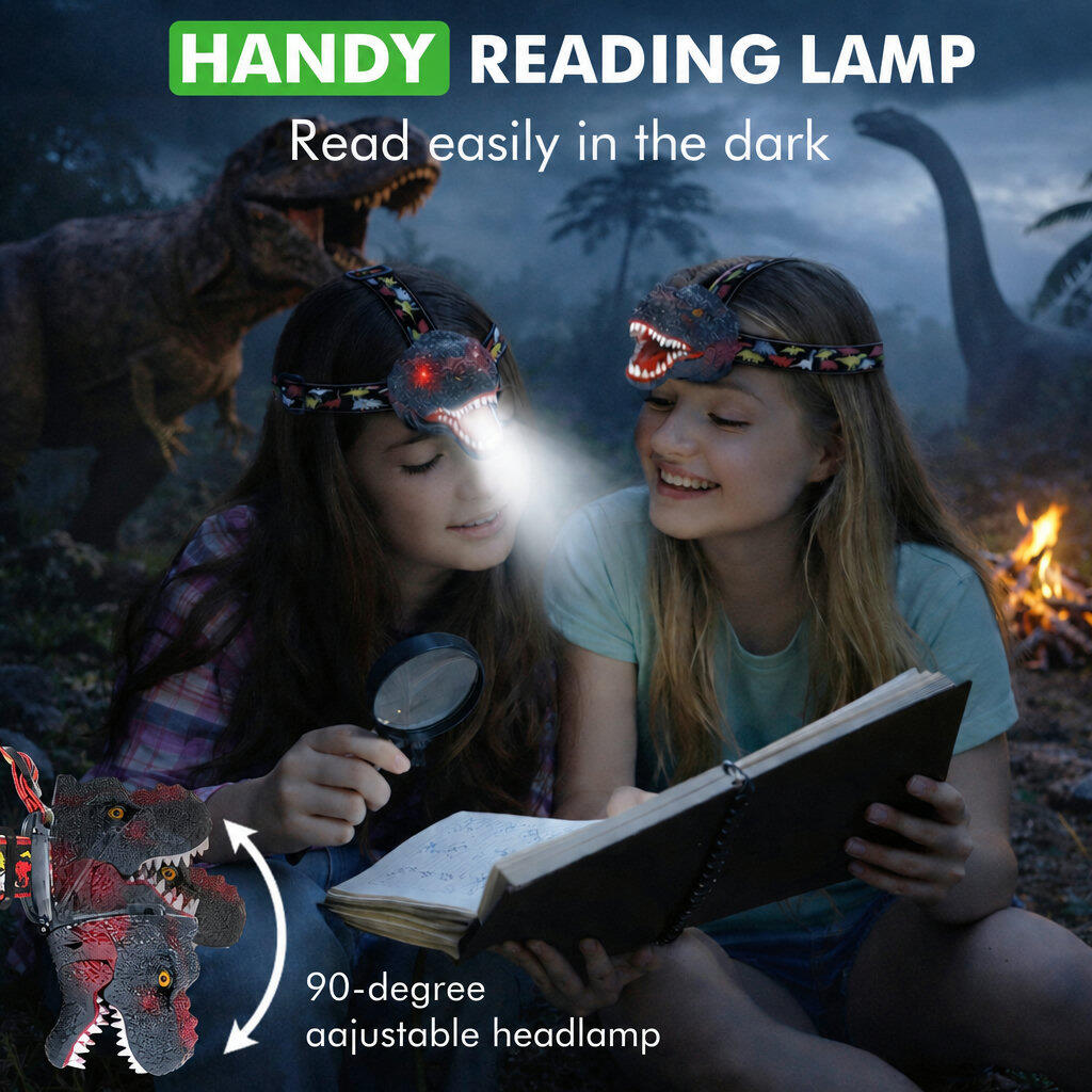 Lampe Frontale LED Rigolote En Forme D'animal – Raton Laveur Ou Lion, Réglable Et Rotative