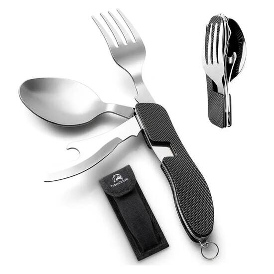 Couverts de camping pliables 4 en 1