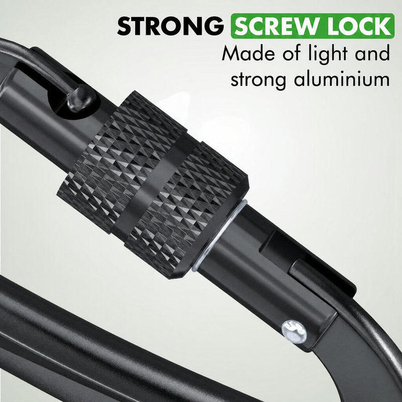 Carabină din aluminiu negru – Închidere cu șurub