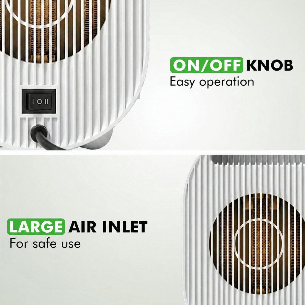 Calefactor eléctrico cerámico de 1200 W, blanco. 4/6