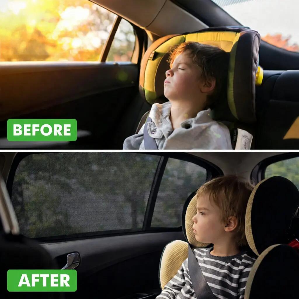 Parasol para coche de bebé, 2 piezas, protección UV 4/6