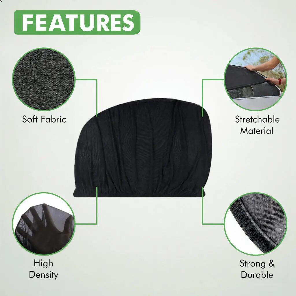 Parasol para coche de bebé, 2 piezas, protección UV 5/6