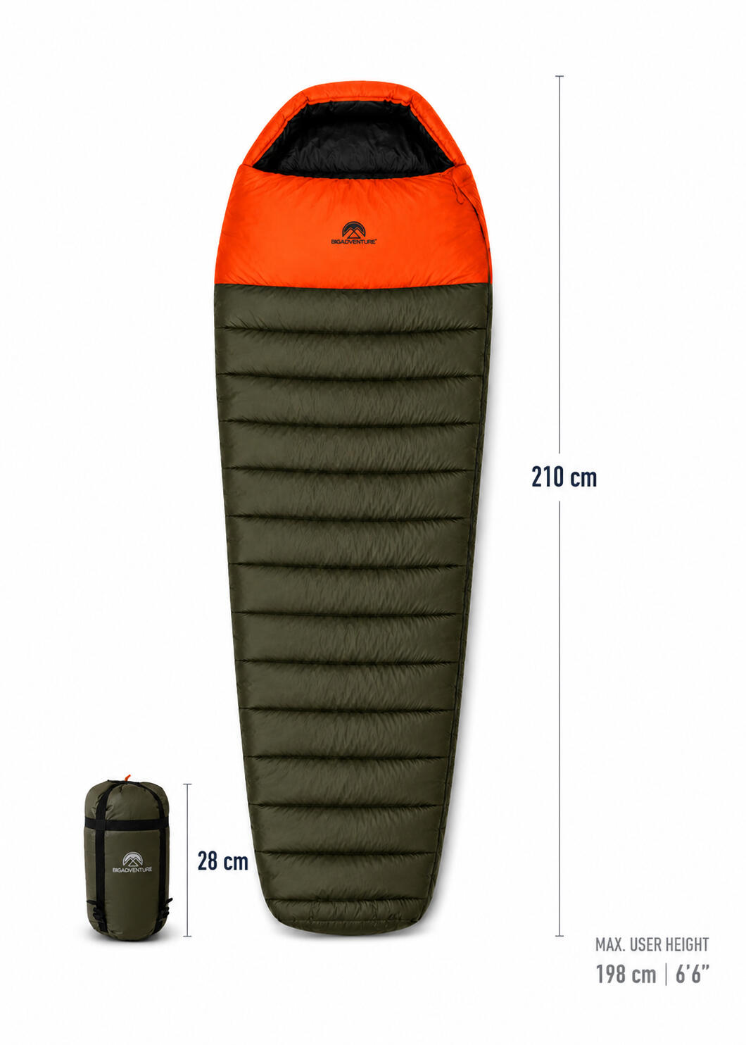 Sacco a pelo Big Adventure Comfort rating 11°C 5/5