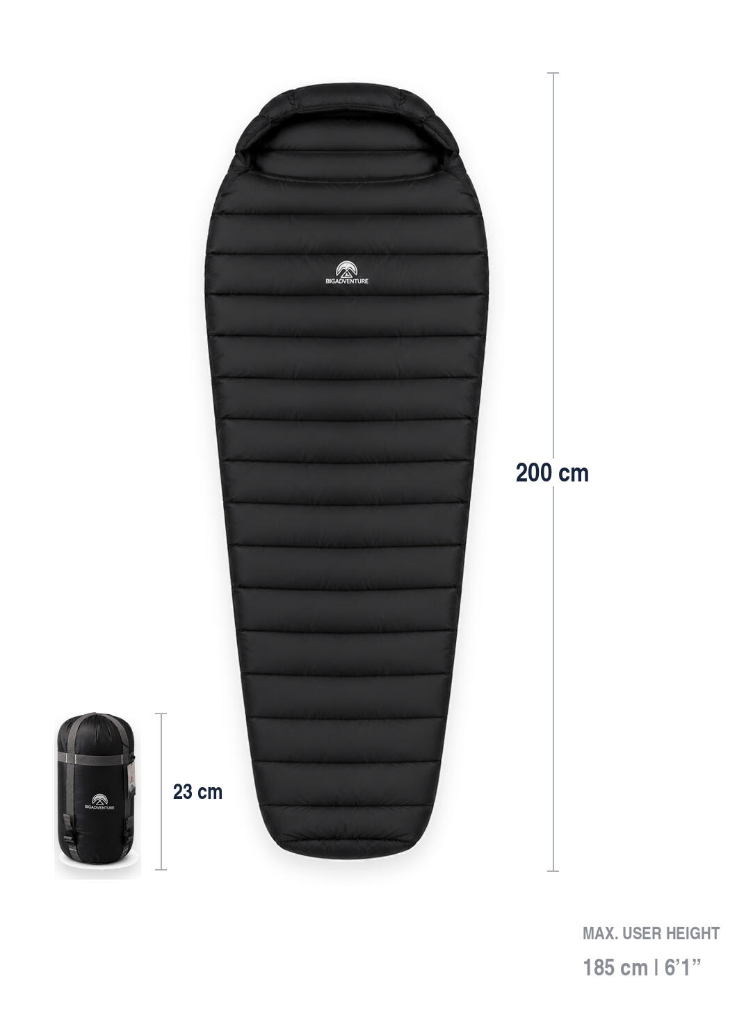 Sacco a pelo Big Adventure Comfort rating 8°C 5/5