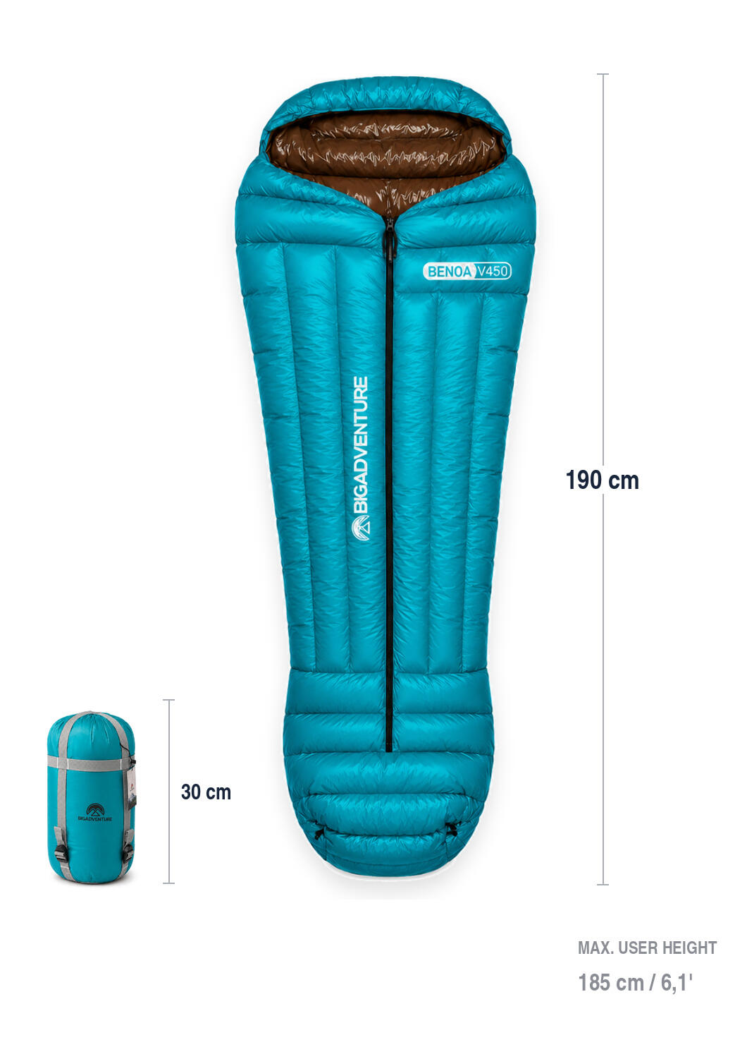 Sacco a pelo Big Adventure Comfort rating 6°C 4/5