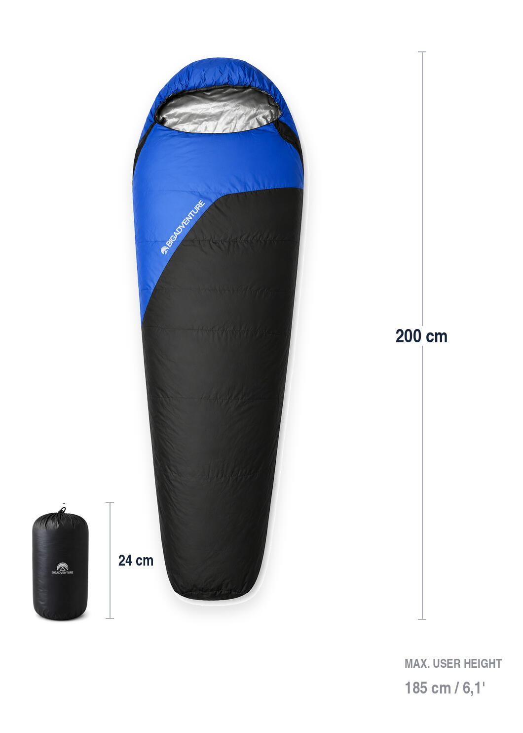 Sacco a pelo Big Adventure Comfort rating 10°C 5/6
