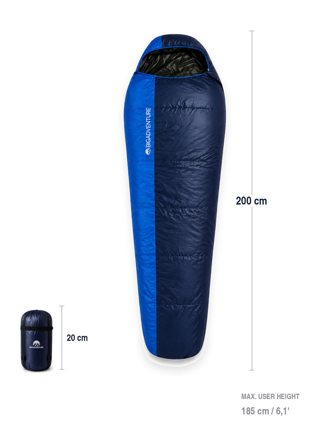 Sacco a pelo Big Adventure Comfort rating 15°C 6/7