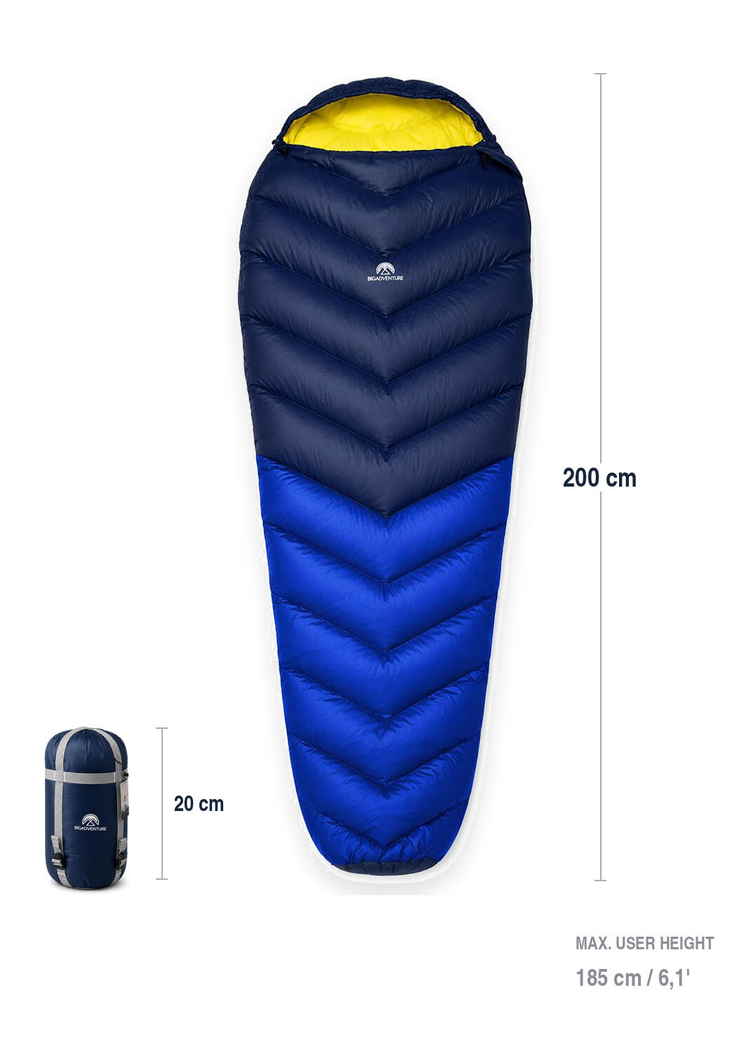 Sacco a pelo Big Adventure Comfort rating 7°C 6/7