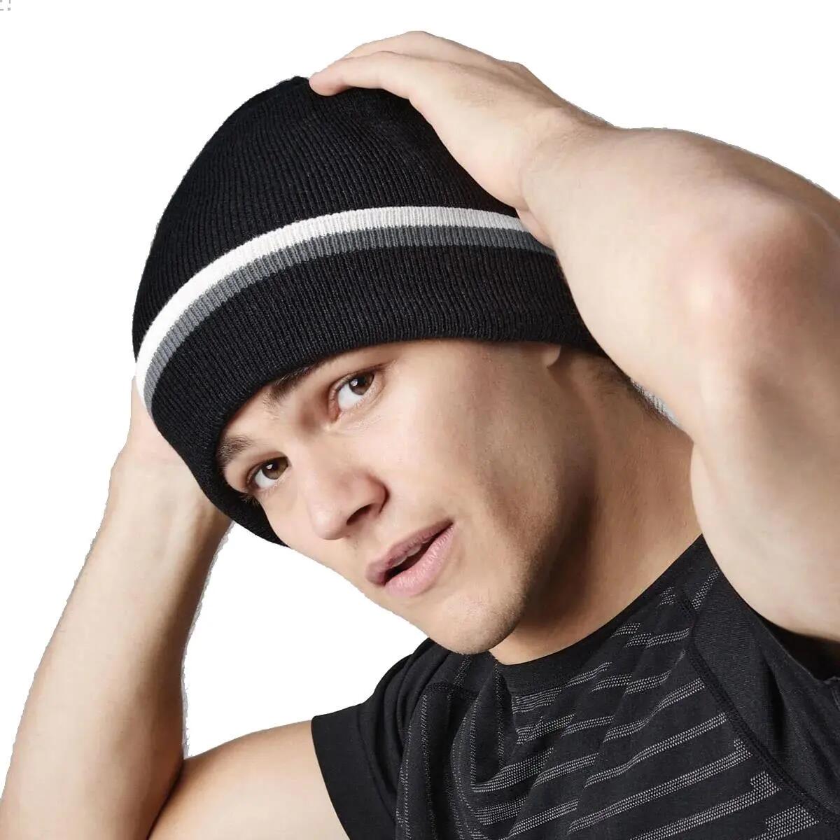 Beechfield Teamwear Beanie - Preto / Grafite / Cinza / Branco 2/2