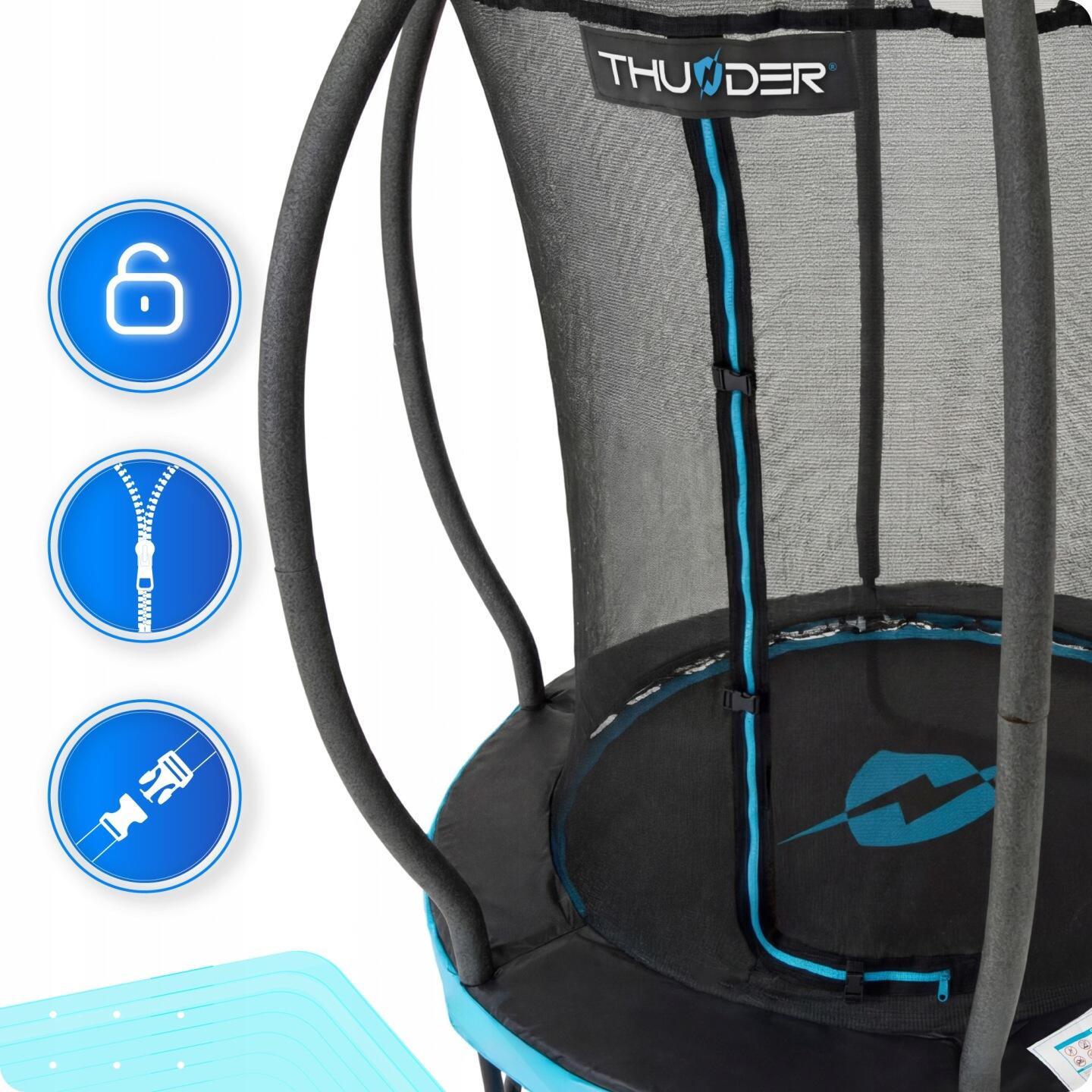 Trampolina THUNDER INSIDE ULTRA 4.5FT (140cm) BLAUW 7/7