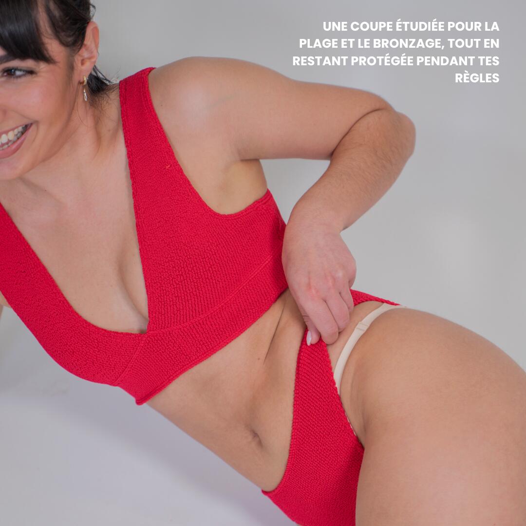 Bas Sous-Maillot Menstruel Invisible Bikini - Flux Moyen - Ado & Adulte 4/6