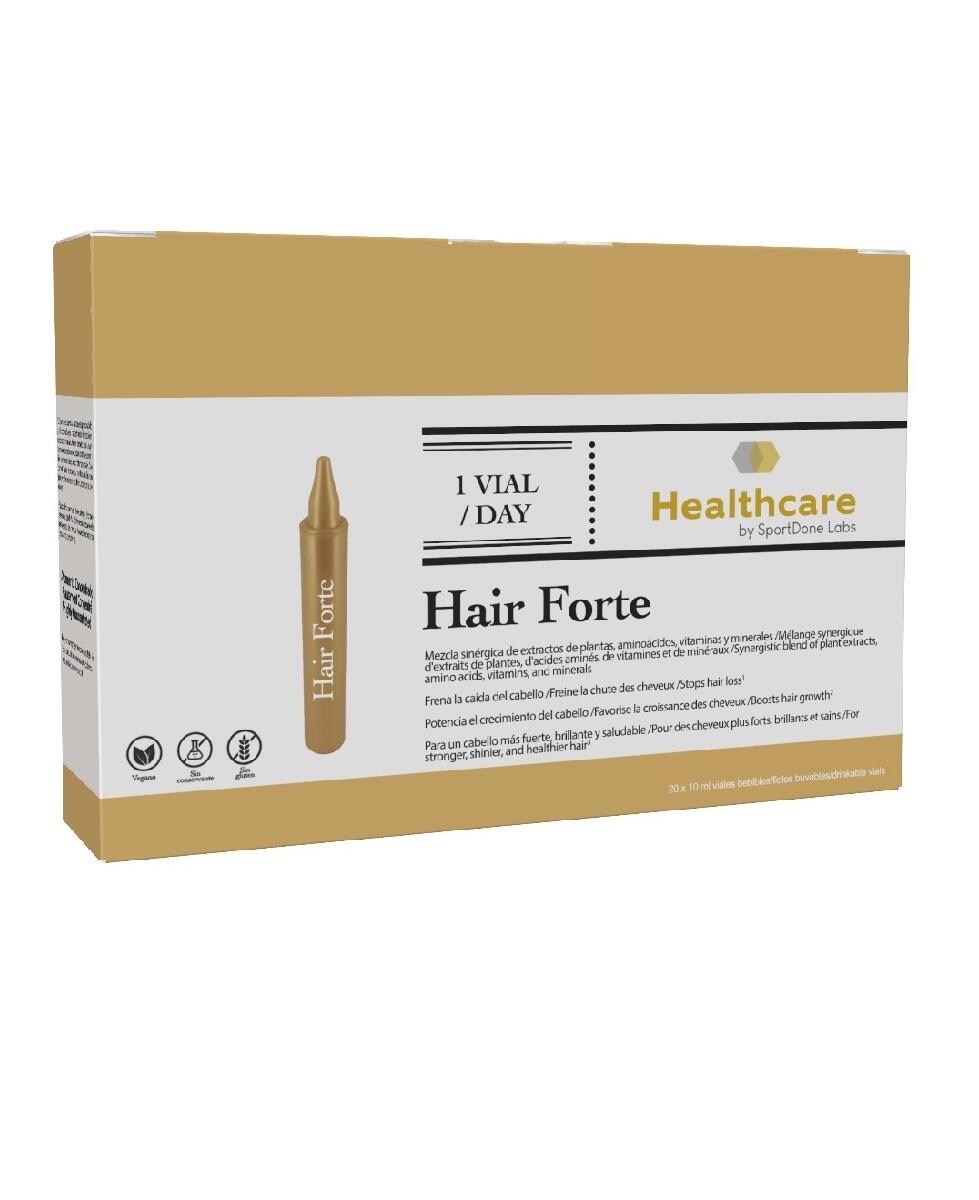 HAIR FORTE 20 AMPOULES BUVABLES FREINE LA CHUTE DES CHEVEUX ET RENFORCE 1/2