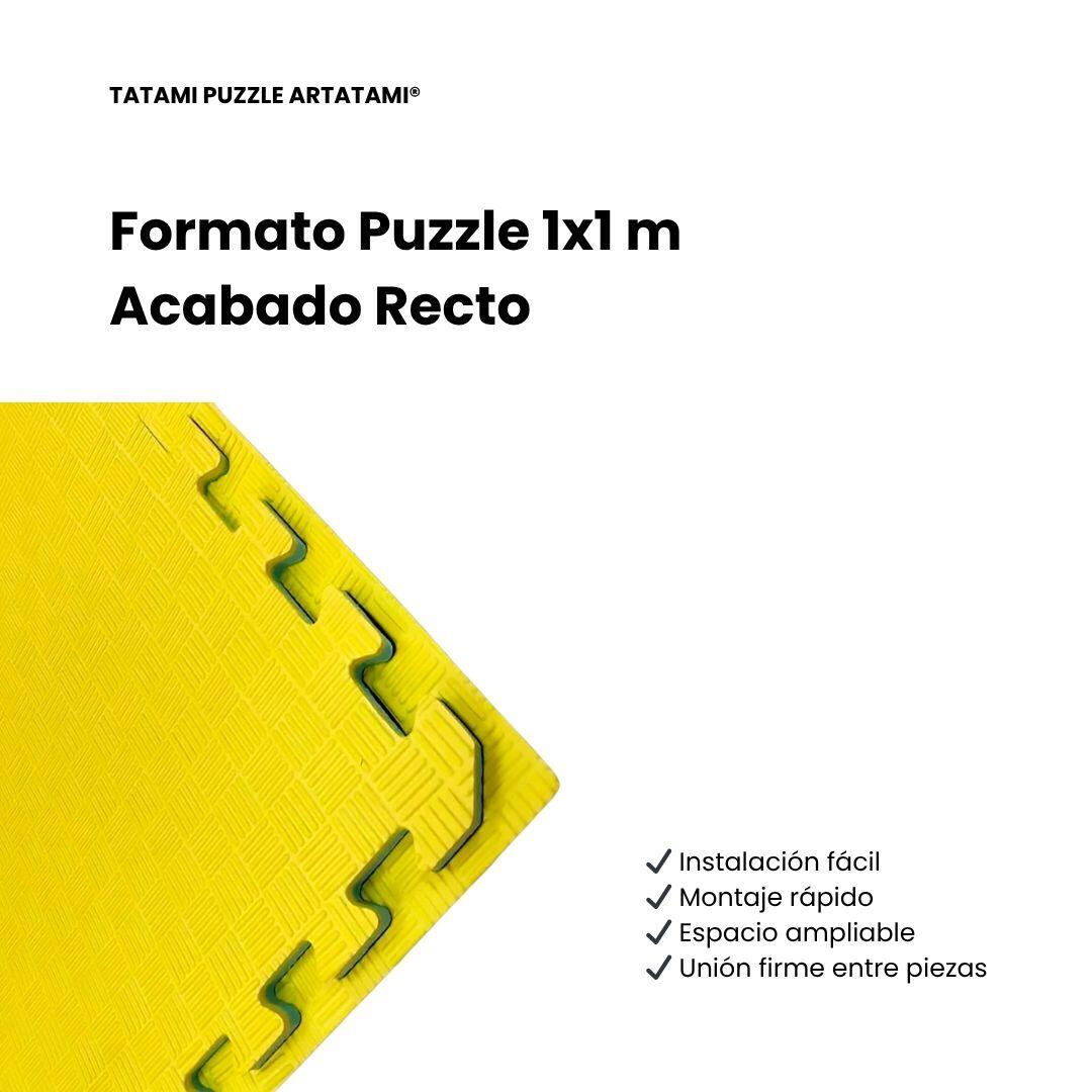 Tatami Puzzle EVA 1x1m 2cm Pack de 20 Verde - Amarillo 3/7