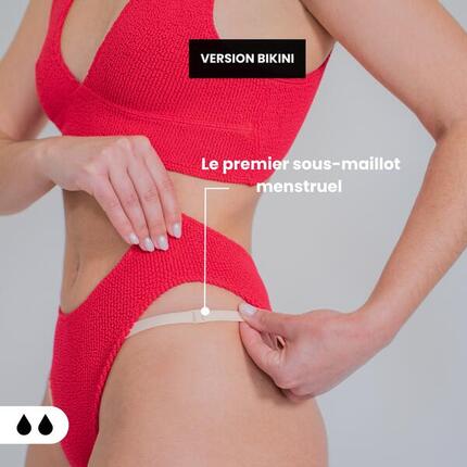 Bas Sous-Maillot Menstruel Invisible Bikini - Flux Moyen - Ado & Adulte