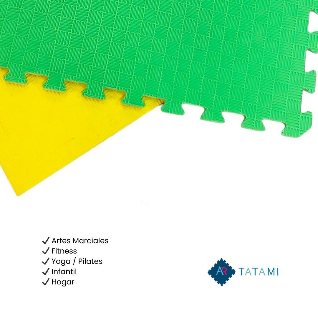 Tatami Puzzle EVA 1x1m 2cm Pack de 20 Verde - Amarillo 5/7
