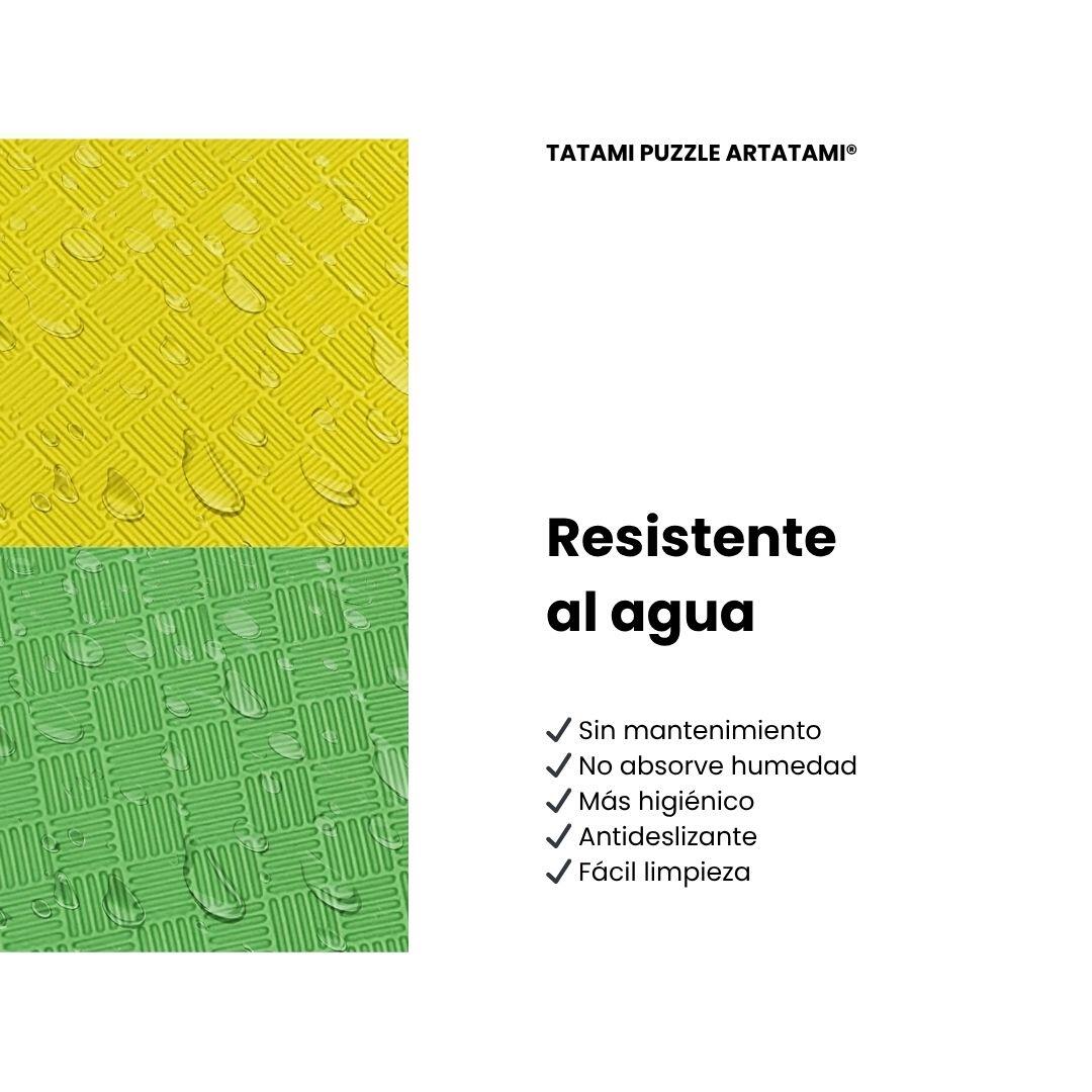 Tatami Puzzle EVA 1x1m 2cm Pack de 20 Verde - Amarillo 4/7