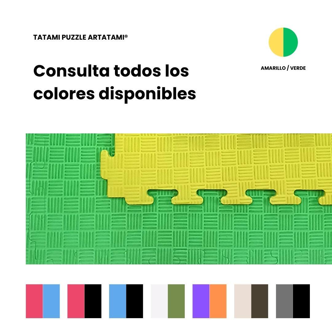 Tatami Puzzle EVA 1x1m 2cm Pack de 20 Verde - Amarillo 6/7