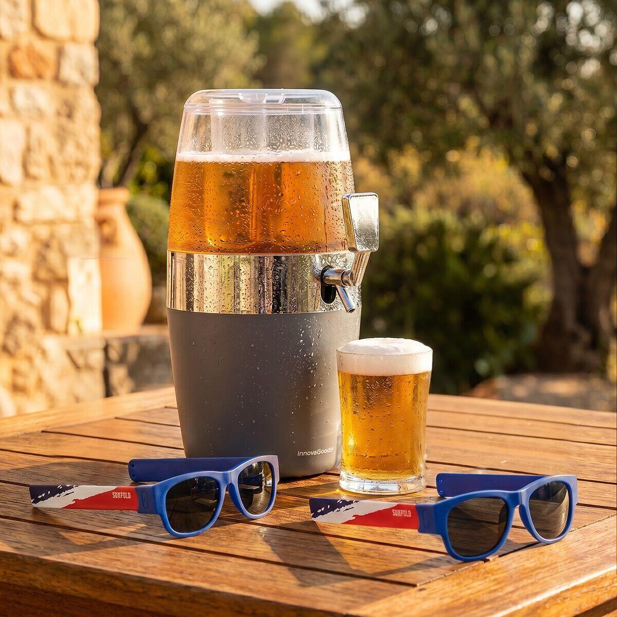 Pack distributeur de bière InnovaGoods et 2 lunettes de soleil Sunfold France 3/5