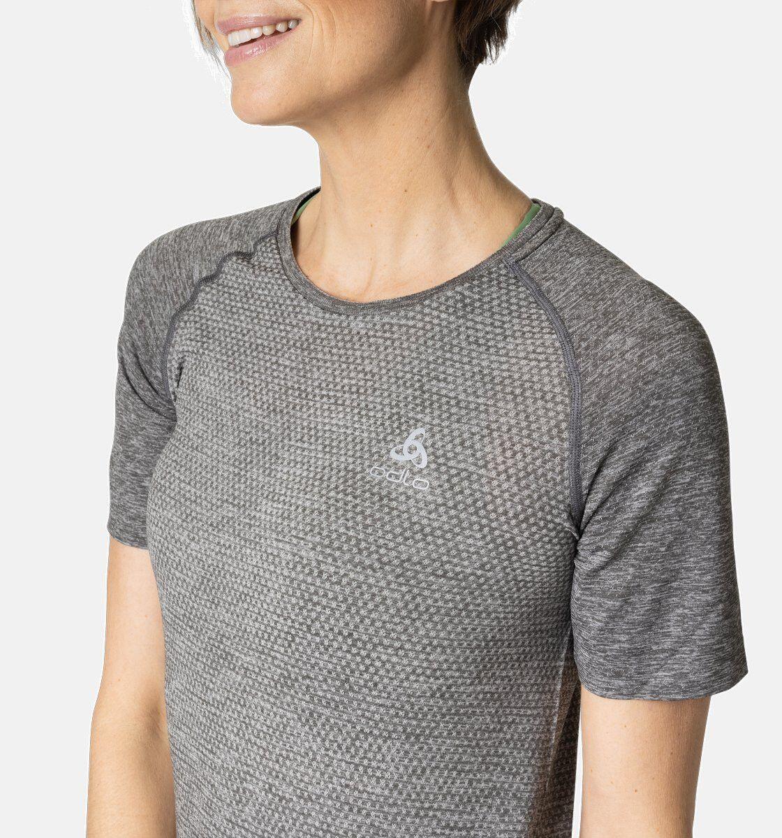 T-Shirt Running Odlo Essential Seamless Gris Femme 3/5