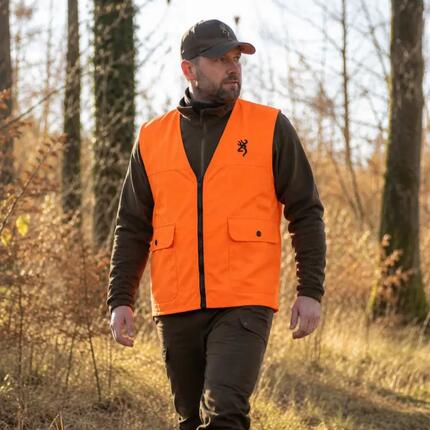 Gilet sécurité Browning orange haute visibilité EPI