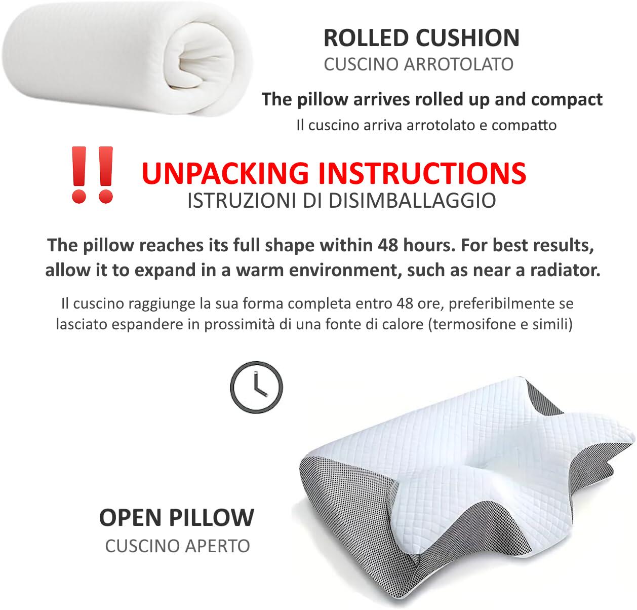 Cuscino cervicale per Dormire in Memory Foam Ergonomico 2 IN 1 FF 6/6