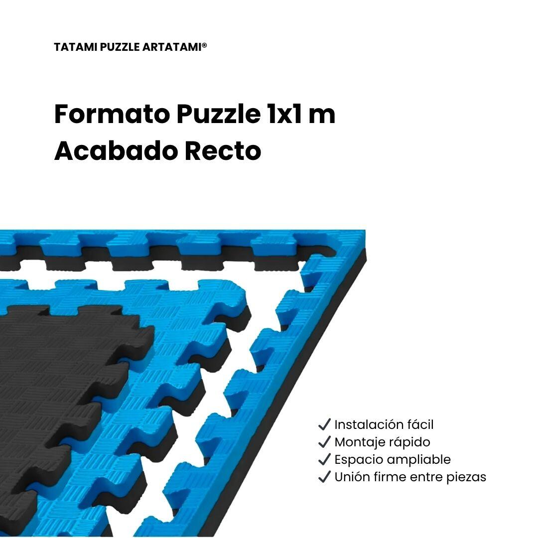 Tatami Puzzle EVA 1x1m 2cm - Pack de 16 Preto-Azul 3/7