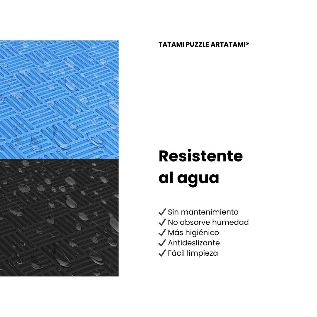 Tatami Puzzle EVA 1x1m 2cm - Pack de 30 Negro-Azul 4/7