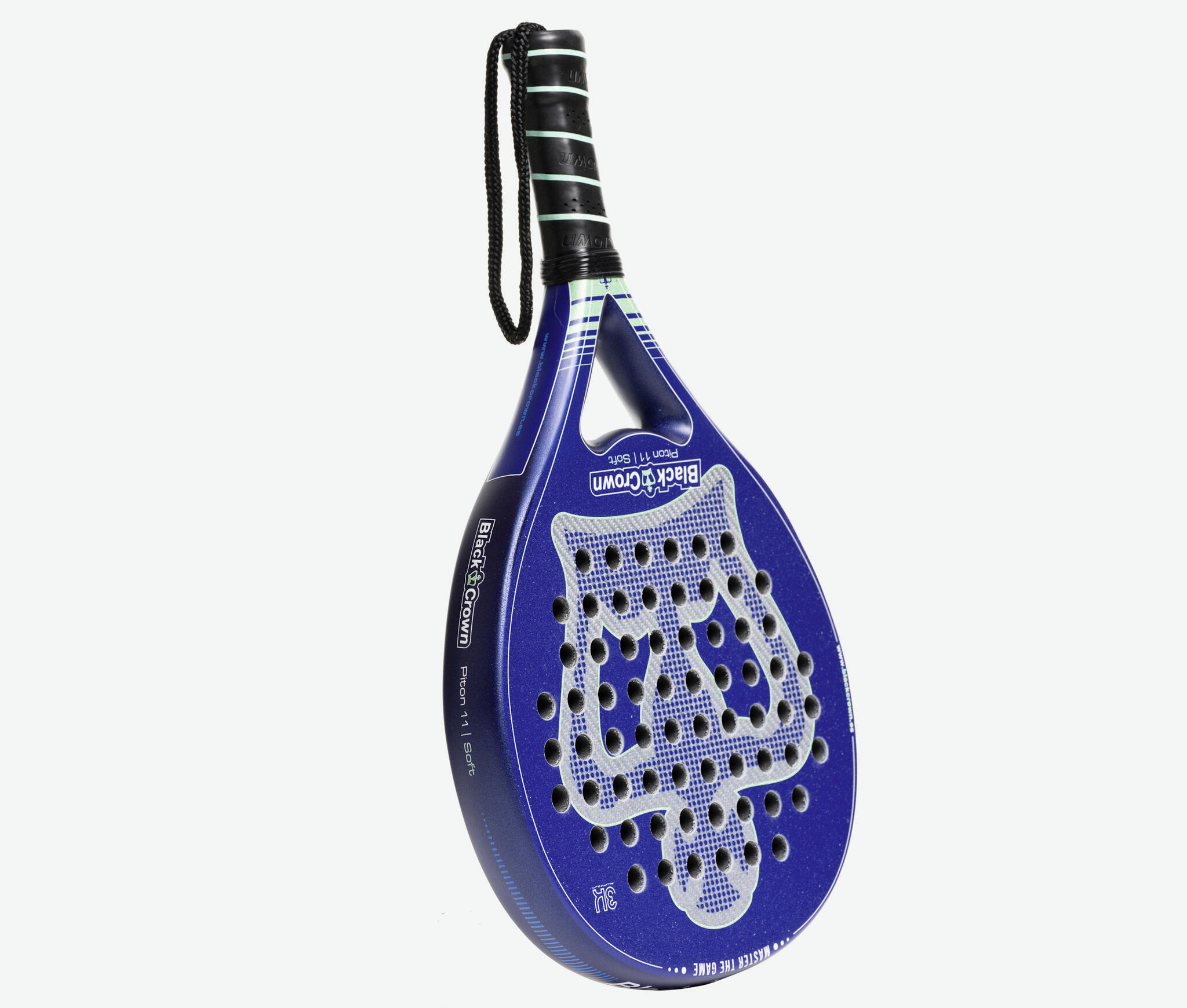 Raquette de padel adulte souple Black Crown Piton 11 bleu 3/3