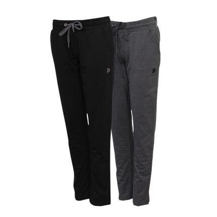 Lot de 2 pantalons de jogging extensibles pour femmes Nadia, coupe droite.