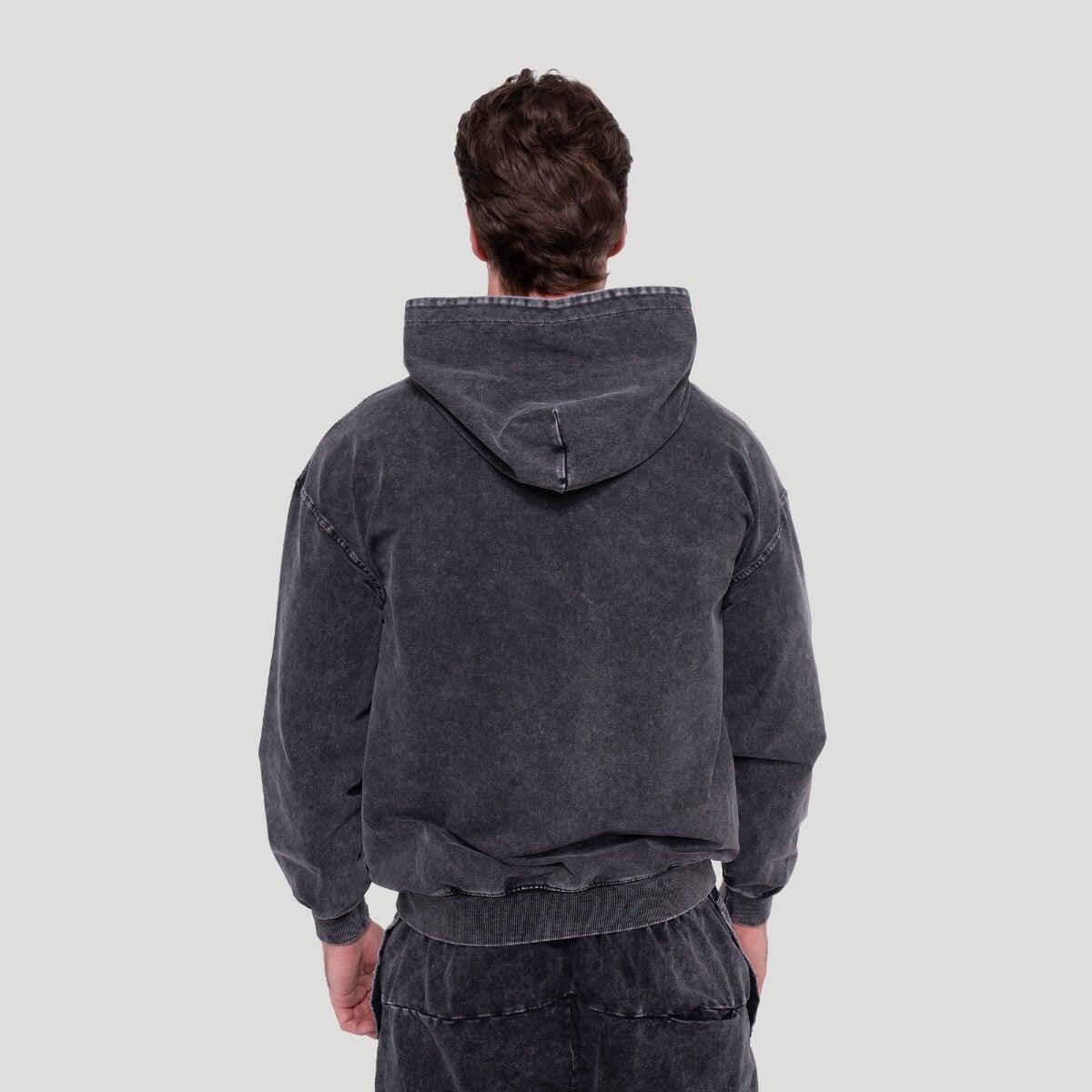Felpa uomo palestra con zip nera Abyss 4/7