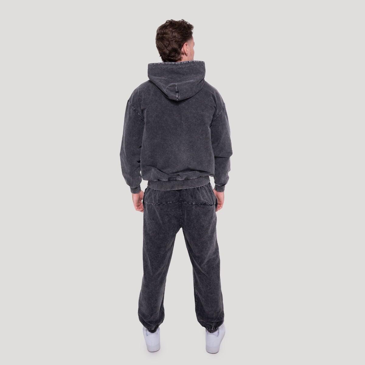 Felpa uomo palestra con zip nera Abyss 6/7