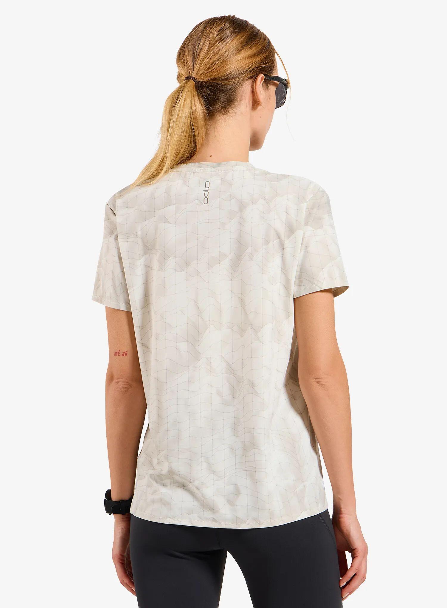 Koszulka do biegania damska Odlo Zeroweight Chill-Tec Print Crew Neck S/S 2/7