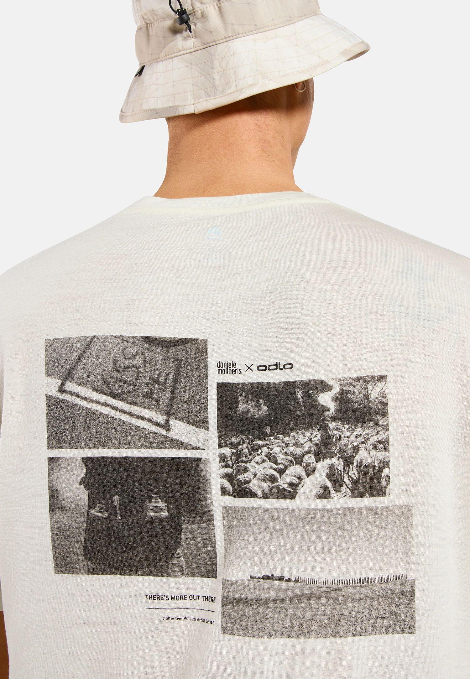 Koszulka z nadrukiem Odlo Merino 160 Postcards Crew Neck S/S 6/6