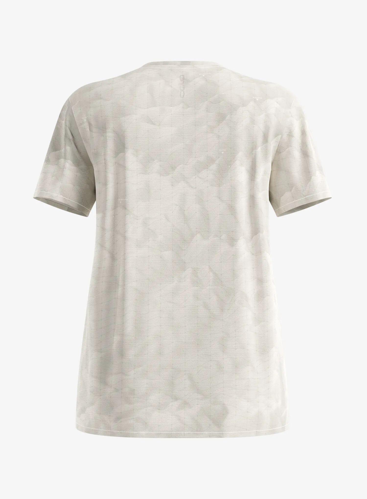 Koszulka do biegania damska Odlo Zeroweight Chill-Tec Print Crew Neck S/S 7/7